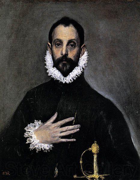 El Greco Nobleman with his Hand on his Chest Spain oil painting art
